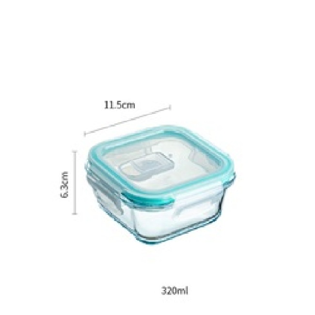 Cuenco de almacenamiento hecho de vidrio de borosilicato reutilizable para la preparación de alimentos y almuerzos con tapas de cierre hermético dropshipping chino