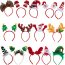 wholesale christmas 2022 holiday christmas Hair Accessories Xmas Tree Head Hat Toppers women Santa Hat christmas decor