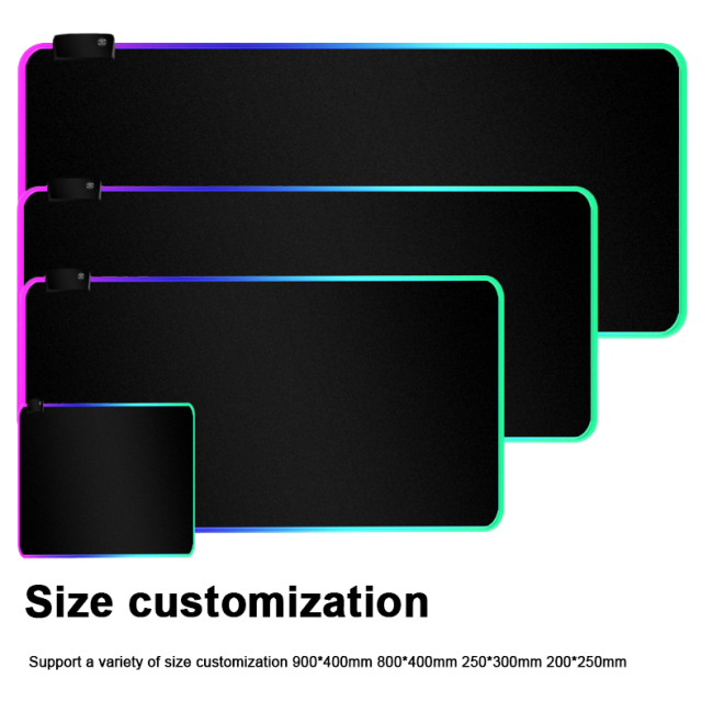 Alfombrillas de ratón para juegos RGB con logotipo personalizado personalizado grande