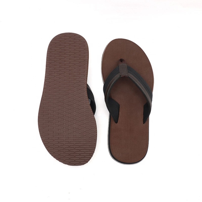 Men's Flip Flops Leather High Quality Customized Logo Flip Flops Wholesale