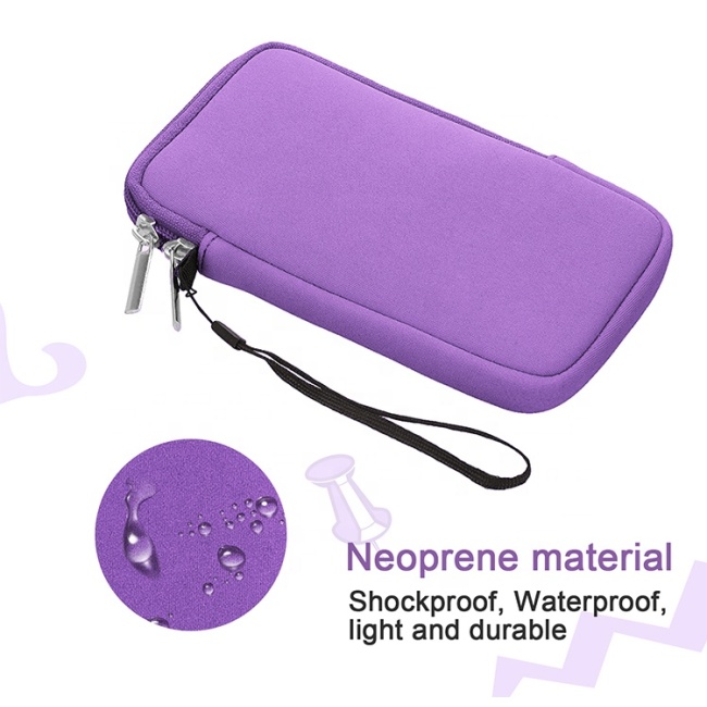 Neoprene Phone Pouch Case Water Proof Cell Phone Bag With Lanyard Waterproof Pouches For Mobile Phones