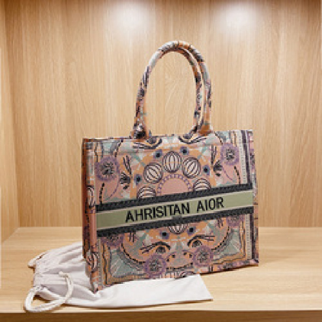 Hot Sell Designer Women Trend Decorative Pattern Shoulder Canvas Tote Handbags Canvas Big Tote Bag