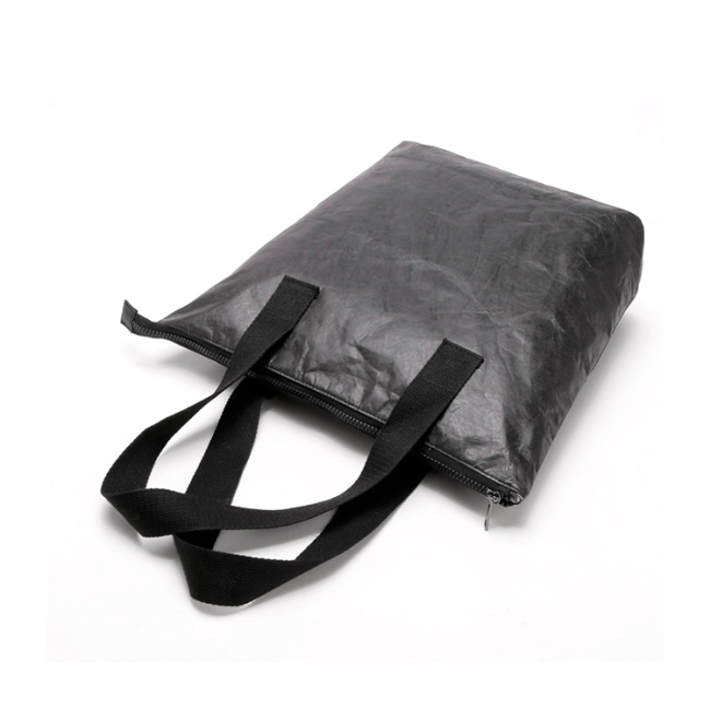 Custom Logo Printed Dupont Tyvek Paper Beach Bag Shopping Bag Tyvek Tote Bag With Zipper