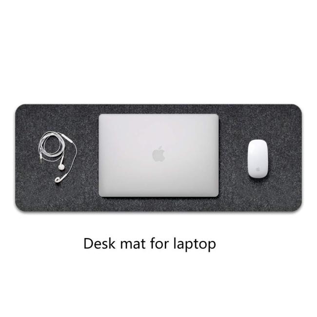 Custom Logo Large Extended Felt Base Desk Mouse Pad Protector Non-slip Writing Mat for Office