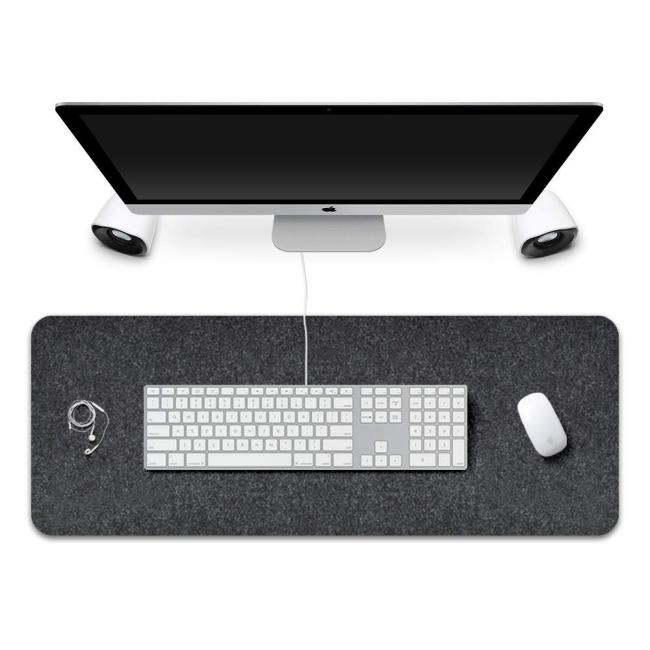 Custom Logo Large Extended Felt Base Desk Mouse Pad Protector Non-slip Writing Mat for Office