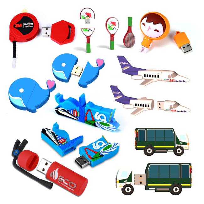 Diseño personalizado, diseño personalizado, logotipo en forma 3d, dibujos animados de Pvc, 8gb, 32gb, 64gb, Pendrive, memoria USB personalizada