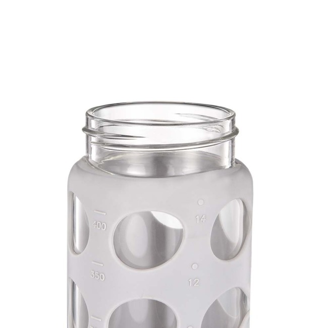Egyedi logó 600 ml-es átlátszó turmix vizes kávépohár üvegcsészék kupola üvegfedéllel és üvegszívószálas