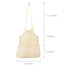 Hot Sale Custom Logo Durable Shopping Bags Eco-friendly Grocery Cotton Mesh Tote Bag