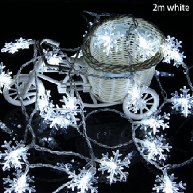 LED Snowflake Christmas String Light Merry Christmas Tree Decoration Garland Home Decor Ornament Party Supplies Xmas Gift