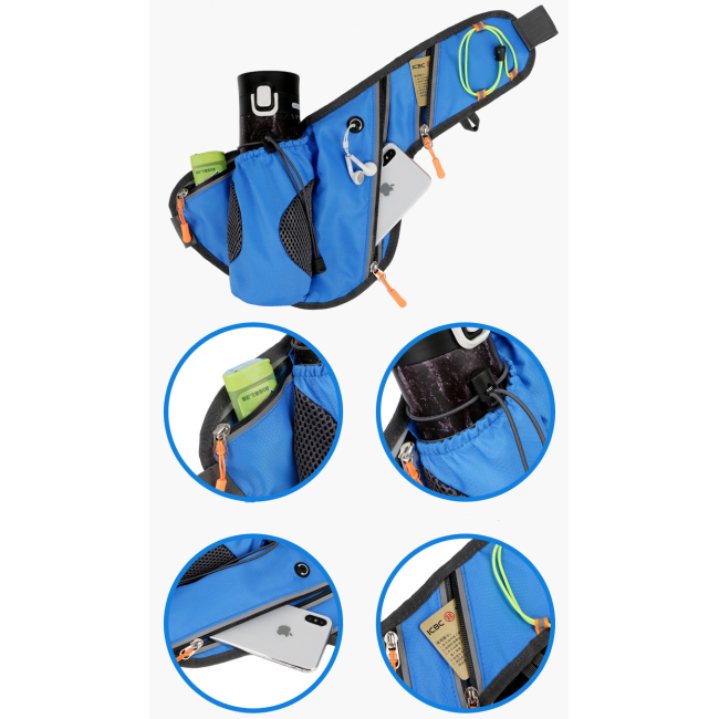Outdoor Cycling Mobile Phone Pocket Case Camping Hiking Running Sports Water Bottle Waist Bag