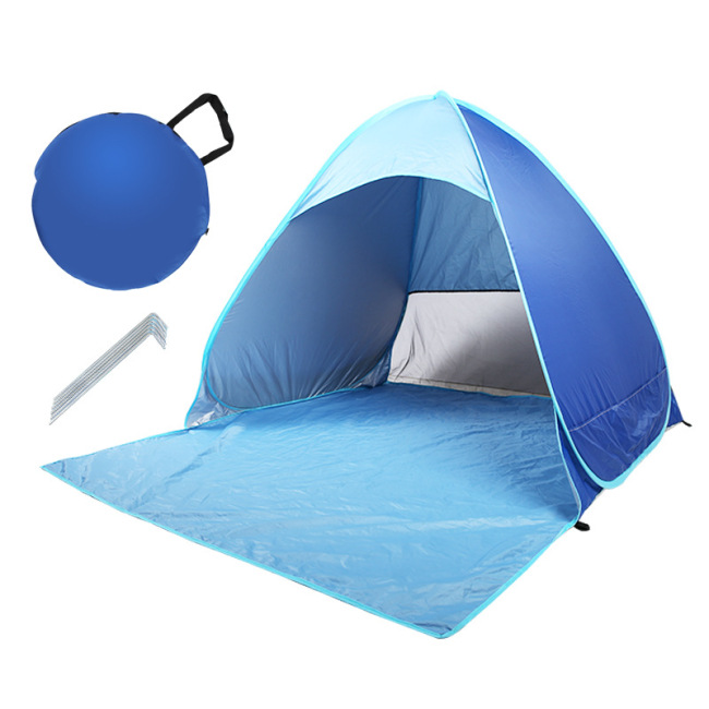 Kültéri hordozható napvédő előugró strandsátrak Gyorsan automatikusan nyíló összecsukható sátor Ingyenes minta