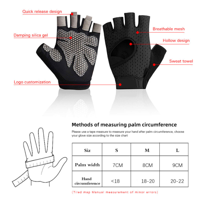 Customized Logo Weightlifting Gloves For Gym Men Women Available Workout Fitness weight lifting Gym Gloves