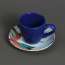 Подгонянные кофейные чашки фарфора логотипа цвета пестротканые мини с кофейной чашкой и поддонниками блюдца керамическим