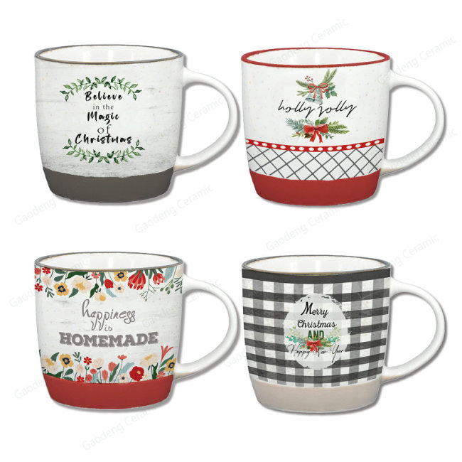 karácsonyi kávéscsészék Weihnachtstasse Promóciós kerámia mikulás bögre, porcelán karácsonyi bögre, karácsonyi csésze luxus csészék