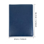 Carpeta de archivos de cuero PU azul con cartera de carpetas de documentos de cuero con logotipo personalizado