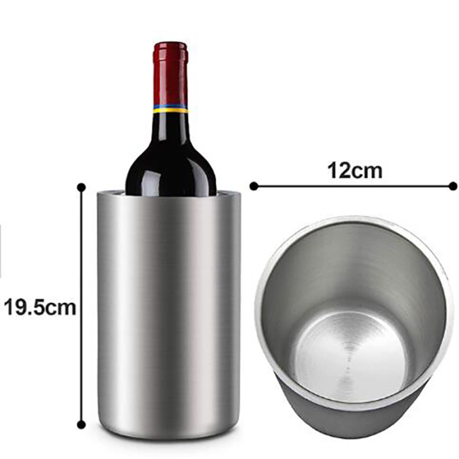 Изготовленное на заказ высококачественное ведро со льдом для охлаждения вина и пива с двойными стенками из нержавеющей стали