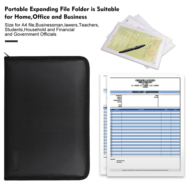 Органайзер для офисного использования Огнеупорная папка для файлов и водостойкая папка для документов с силиконовым покрытием без зуда