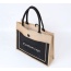Fashion jute tote bag with custom logo Wholesale Cheap