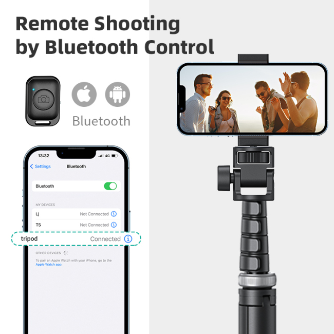 Luz fotográfica del anillo del selfie del trípode de cámara profesional con el tenedor del teléfono del soporte del trípode