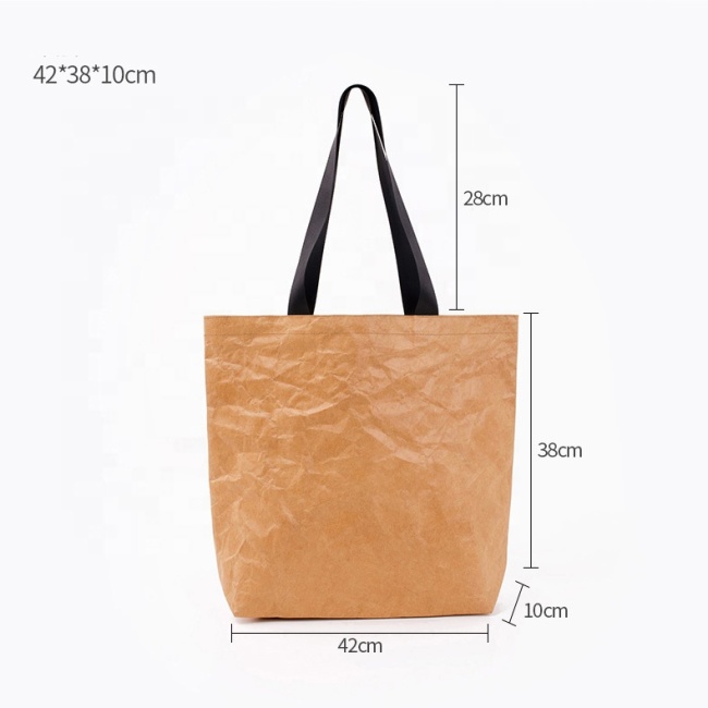 Egyedi mosható nátronpapír Eco újrafelhasználható promóciós ajándék vízálló bevásárlótáska papír Tyvek táska