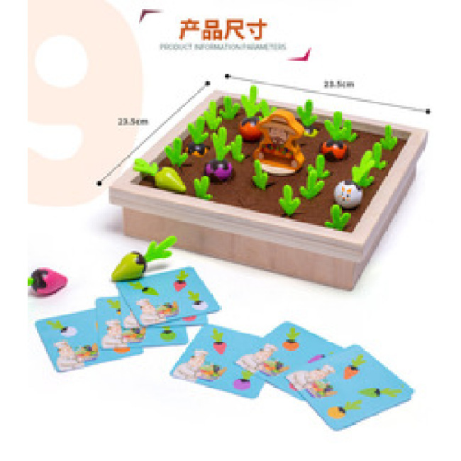 Montessori színes retek kirakós játék Tartós oktató növényi sárgarépa memóriafejlesztő játékok gyerekeknek ajándékok