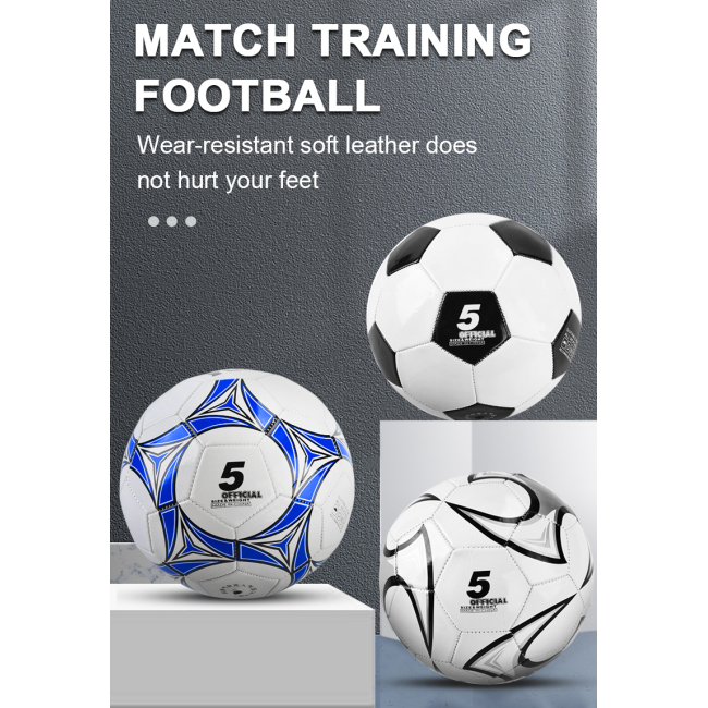 Bola de futebol esportiva de tamanho 5 de logotipo personalizado de boa qualidade