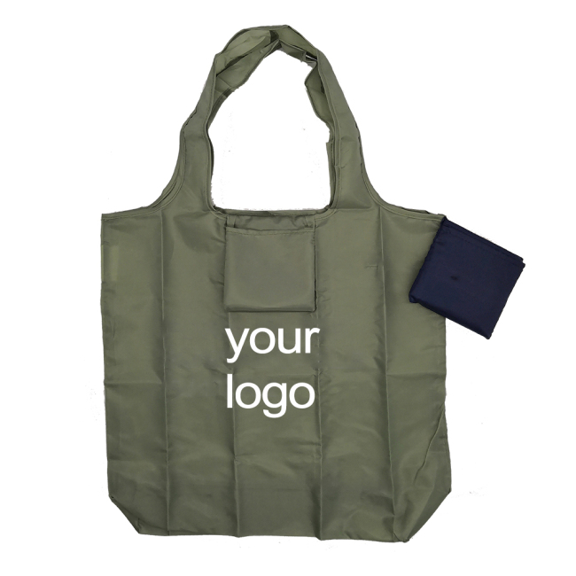 Eco friendly rPET 190T 210D Reusable  polyester foldable  shopping bag