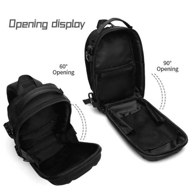 Luxury Outdoor Hard Case Reflective Water Proof Wholesale Designer Mens Crossbody Bags Custom Sports Tactical Sling Bag