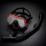 Óculos de mergulho de visão ampla para esportes aquáticos com snorkel