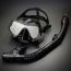 Water sports wide view diving goggles with snorkel