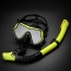 Óculos de mergulho de visão ampla para esportes aquáticos com snorkel