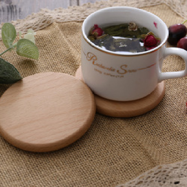 Atacado logotipo personalizado fábrica redondo quadrado acácia cortiça bambu nogueira faia xícara de chá porta-copos de madeira para xícara de café