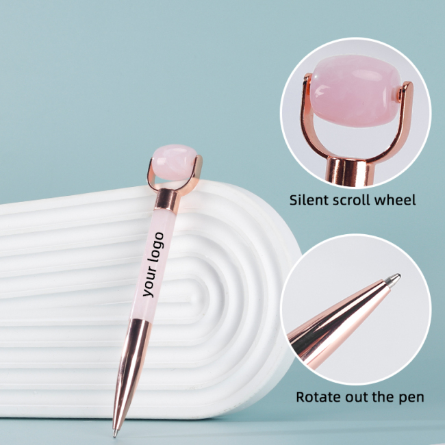 Шариковая ручка, офисный обучающий стилус с индивидуальным логотипом, полимерный ролик, массажная ручка, инструмент для лица