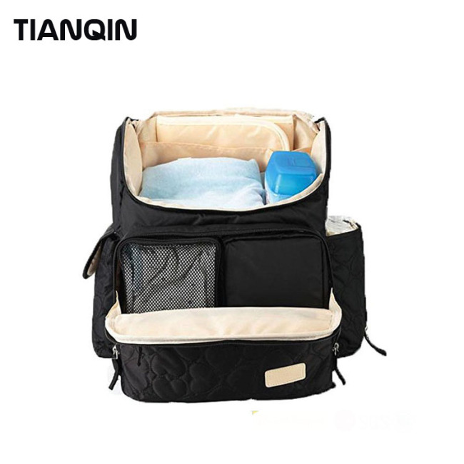 Newest Baby Diaper Bag Backpack with Changing Pad and Stroller Straps for Diaper Backpacks, Black