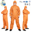 TYPE5/6 Оранжевый цвет SMS пыленепроницаемый химический костюм ОДНОРАЗОВЫЙ SMS COVERALL защитная форма для АСБЕСТА