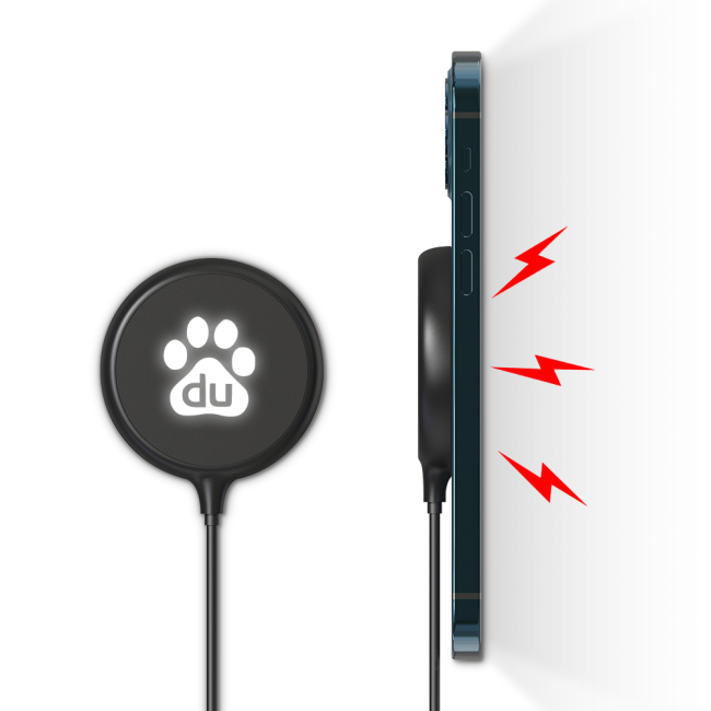 Мини-магнитное беспроводное зарядное устройство Qi Light Up Малый размер Беспроводная зарядка Magsaf со светящимся логотипом