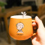 Canecas de café de cerâmica com logotipo privado de impressão promocional personalizada com alça de presente de natal