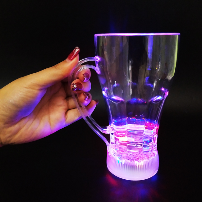 Пластиковая посуда для бара с подсветкой, светодиодная стеклянная чашка для пива