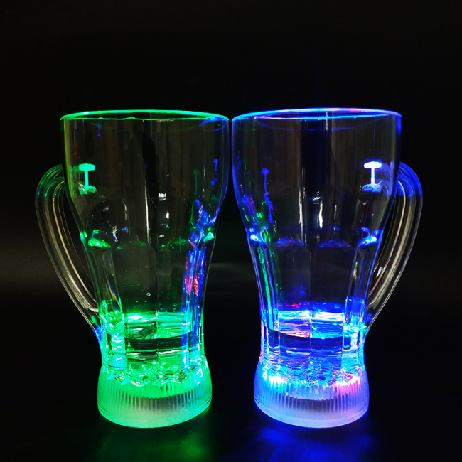 Barware műanyag világító LED söröspohár