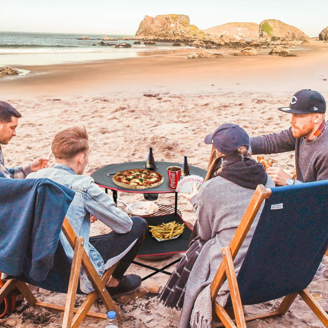 Otthon Kert Tengerpart Gyep Utazás Hordozható vászon Piknik Grill asztalok Összecsukható kempingasztal
