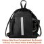 DrawstringBackpackSportsGymBagWithShoeCompartmentandTwoWaterBottleHolder