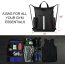 DrawstringBackpackSportsGymBagWithShoeCompartmentandTwoWaterBottleHolder