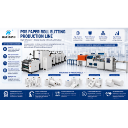 HAVESINO automatic POS paper roll slitting and packaging line