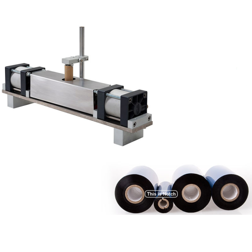 Pneumatic Paper Core Notch Cutter Machine for Small Businesses Barcode TTR Thermal Transfer Ribbon Core