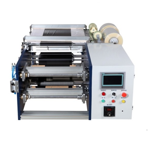 TRS450 Mini TTR Slitter Rewinder with Manual Leader Table