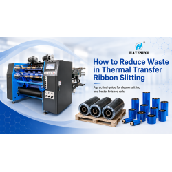 HAVESINO thermal transfer ribbon slitting machine for reducing TTR slitting waste
