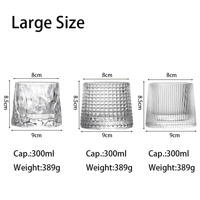 Glass cup Flat bottom rotating cup Glass cup Flat bottom rotating cup