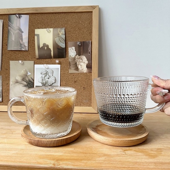 Glass with handle cup Glass with handle cup