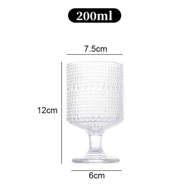  Sunflower embossed glass,juice glass