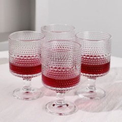Sunflower embossed glass,juice glass